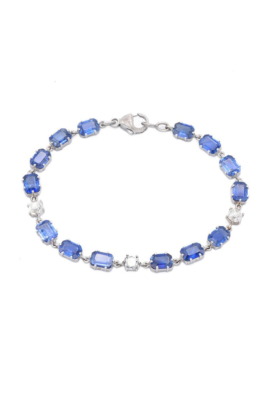 SYLVA & CIE-Ceylon Old Euro Bracelet-WHITE GOLD