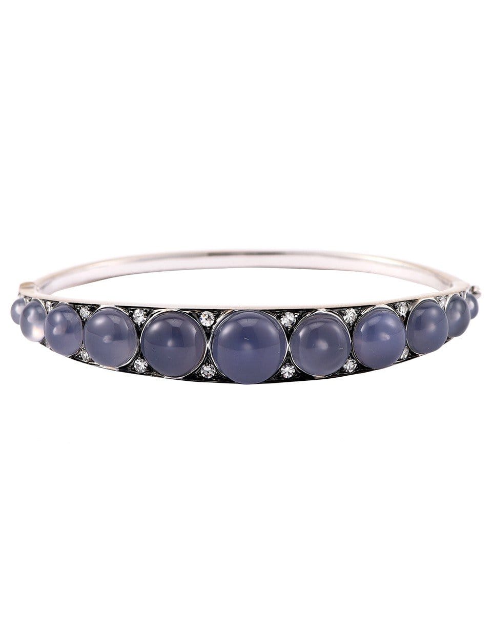 SYLVA & CIE-Chalcedony Button Cuff-WHITE GOLD