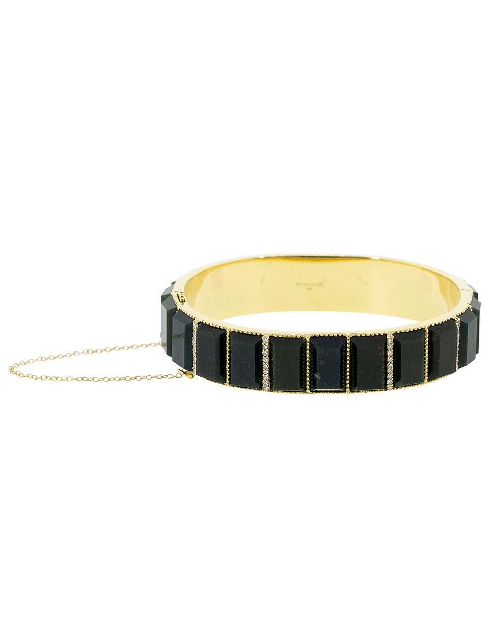 SYLVA & CIE-Bloodstone And Diamond Bracelet-YELLOW GOLD