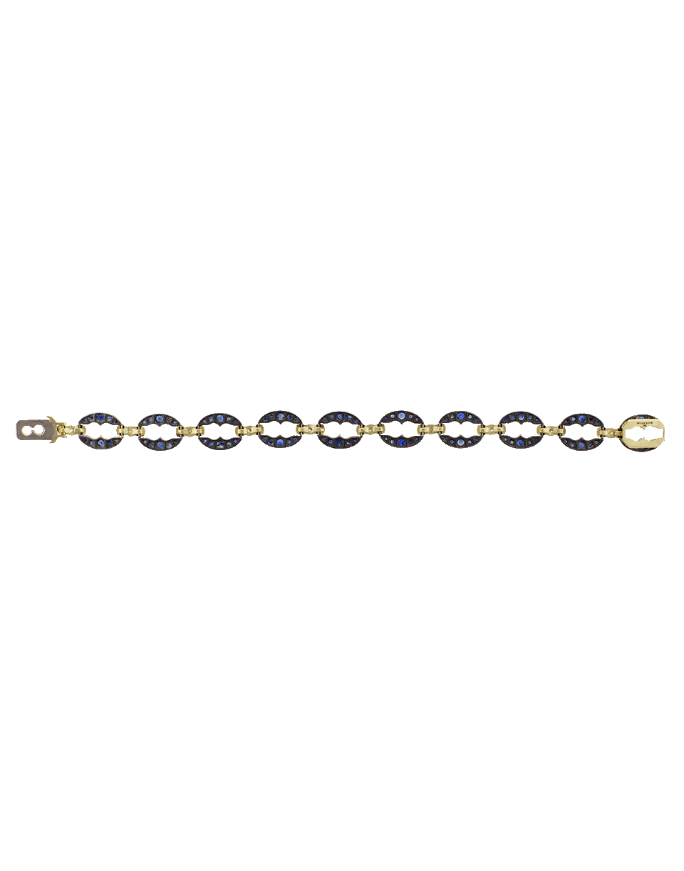 SYLVA & CIE-Blue Sapphire Link Bracelet-YELLOW GOLD