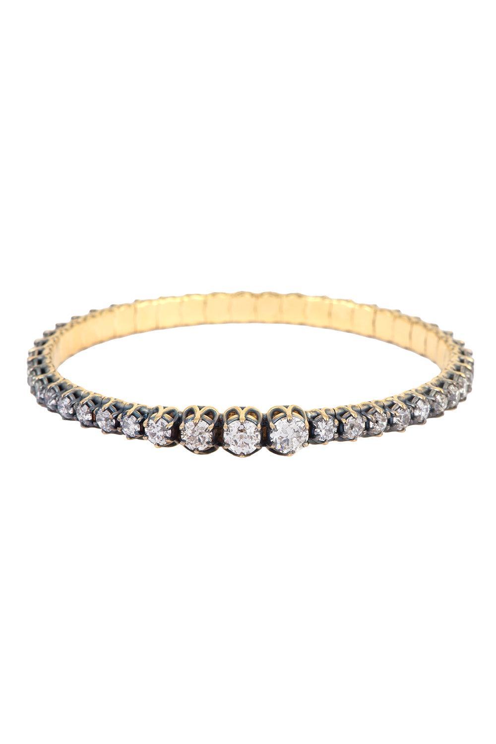 Diamond Stretch Bracelet-YELLOW GOLD-JEWELRYFINE JEWELBRACELET O-SYLVA & CIE