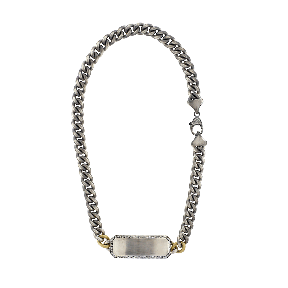 SYLVA & CIE-Grey Diamond ID Wrap Bracelet-YELLOW GOLD
