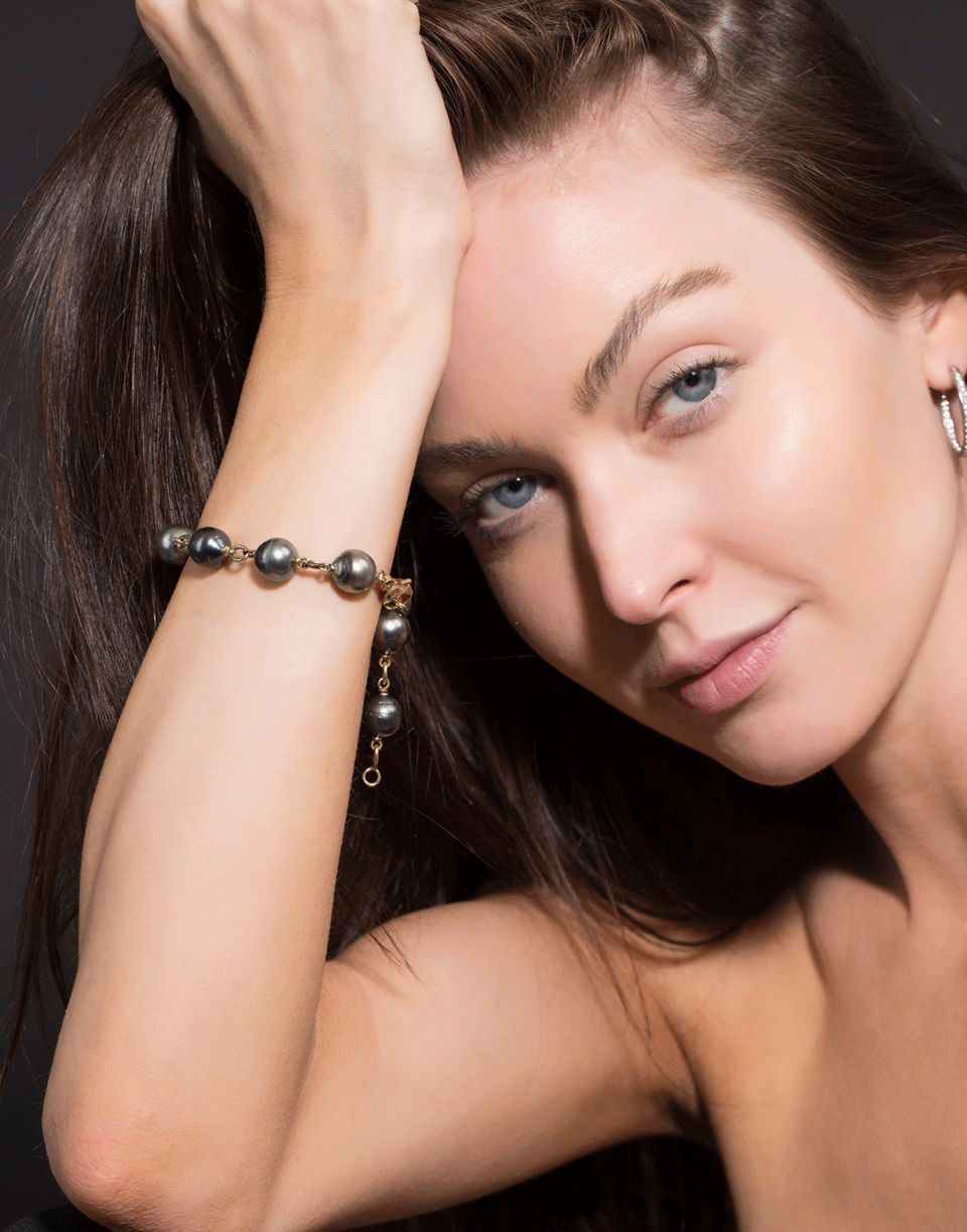SYLVA & CIE-South Sea Pearl And Diamond Bracelet-YELLOW GOLD