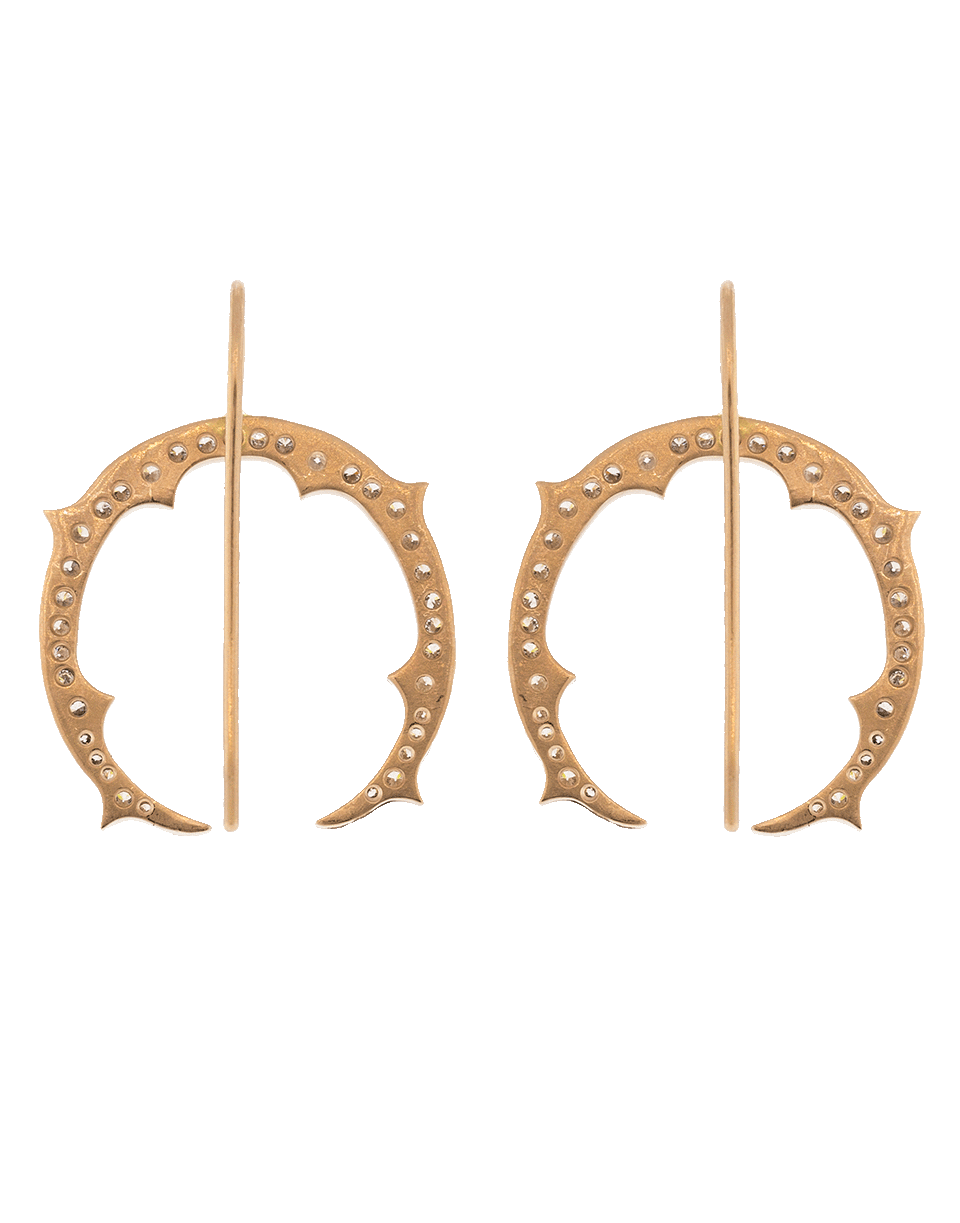 SYLVA & CIE-Diamond Horseshoe Earrings-ROSE GOLD