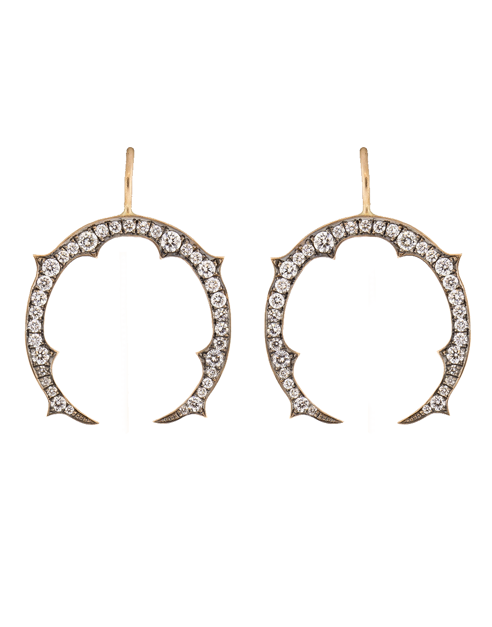 SYLVA & CIE-Diamond Horseshoe Earrings-ROSE GOLD