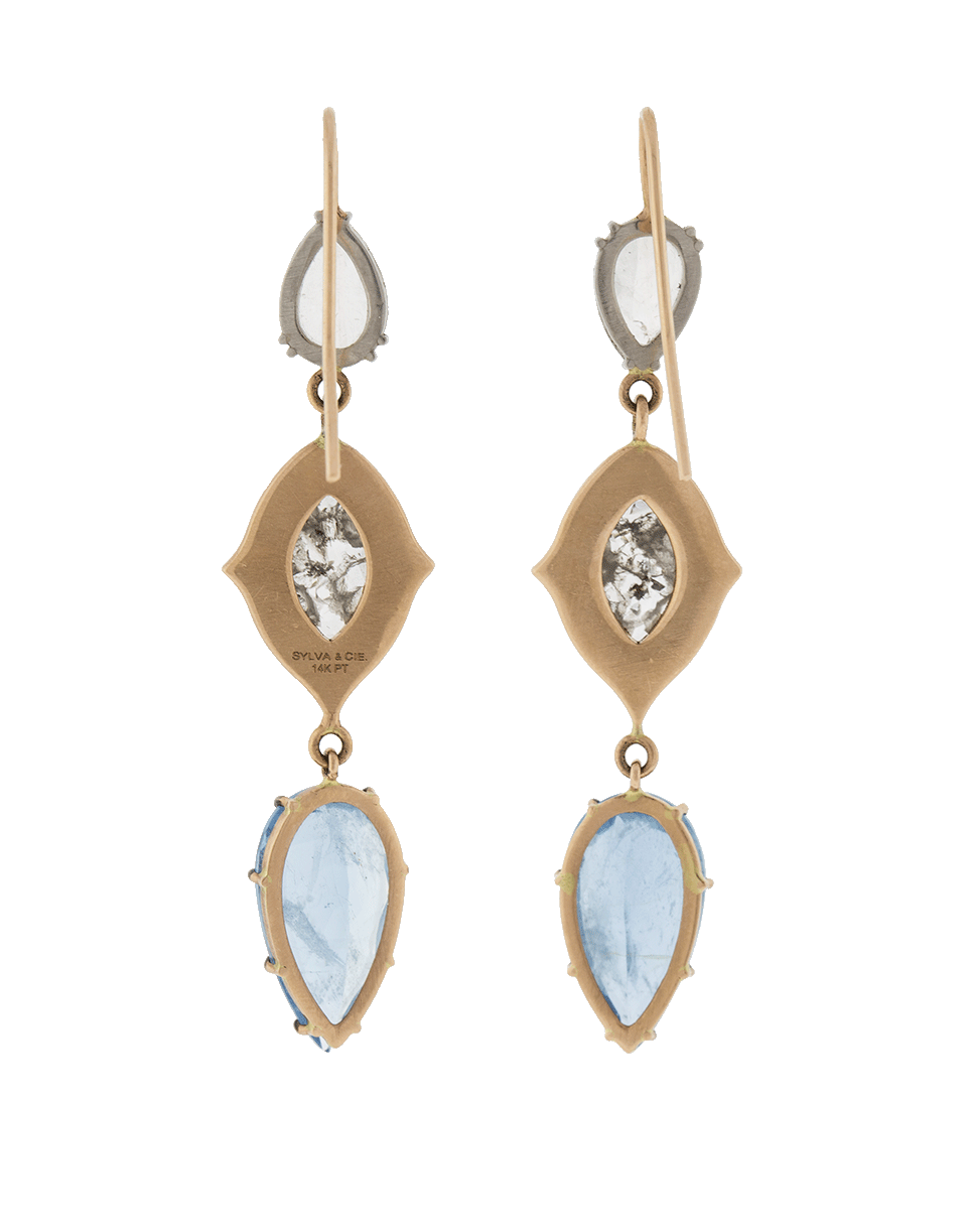 SYLVA & CIE-Long Drop Earrings-ROSE GOLD