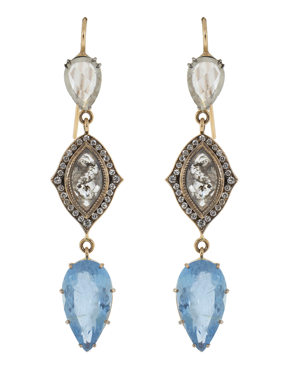 SYLVA & CIE-Long Drop Earrings-ROSE GOLD