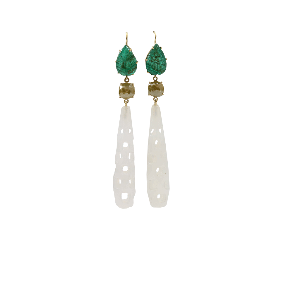 SYLVA & CIE-Agate Drop Earrings-YELLOW GOLD