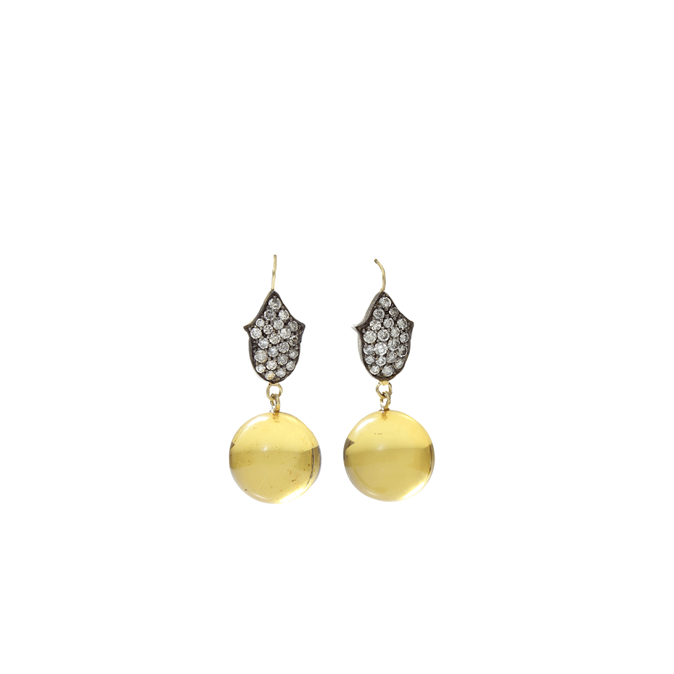 SYLVA & CIE-Amber Drop Earrings-YELLOW GOLD