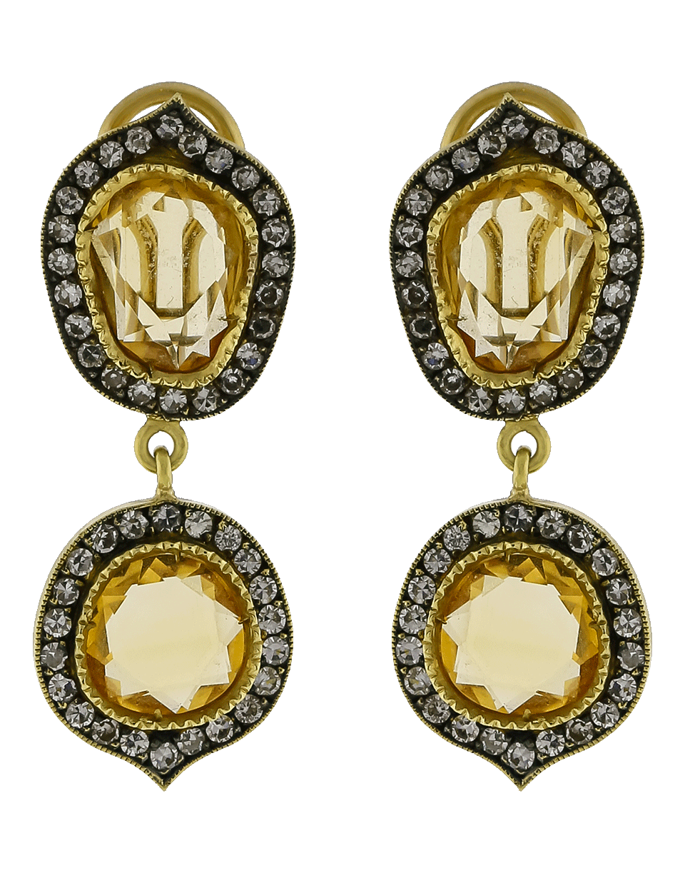 SYLVA & CIE-Citrine Slice Earrings-YELLOW GOLD