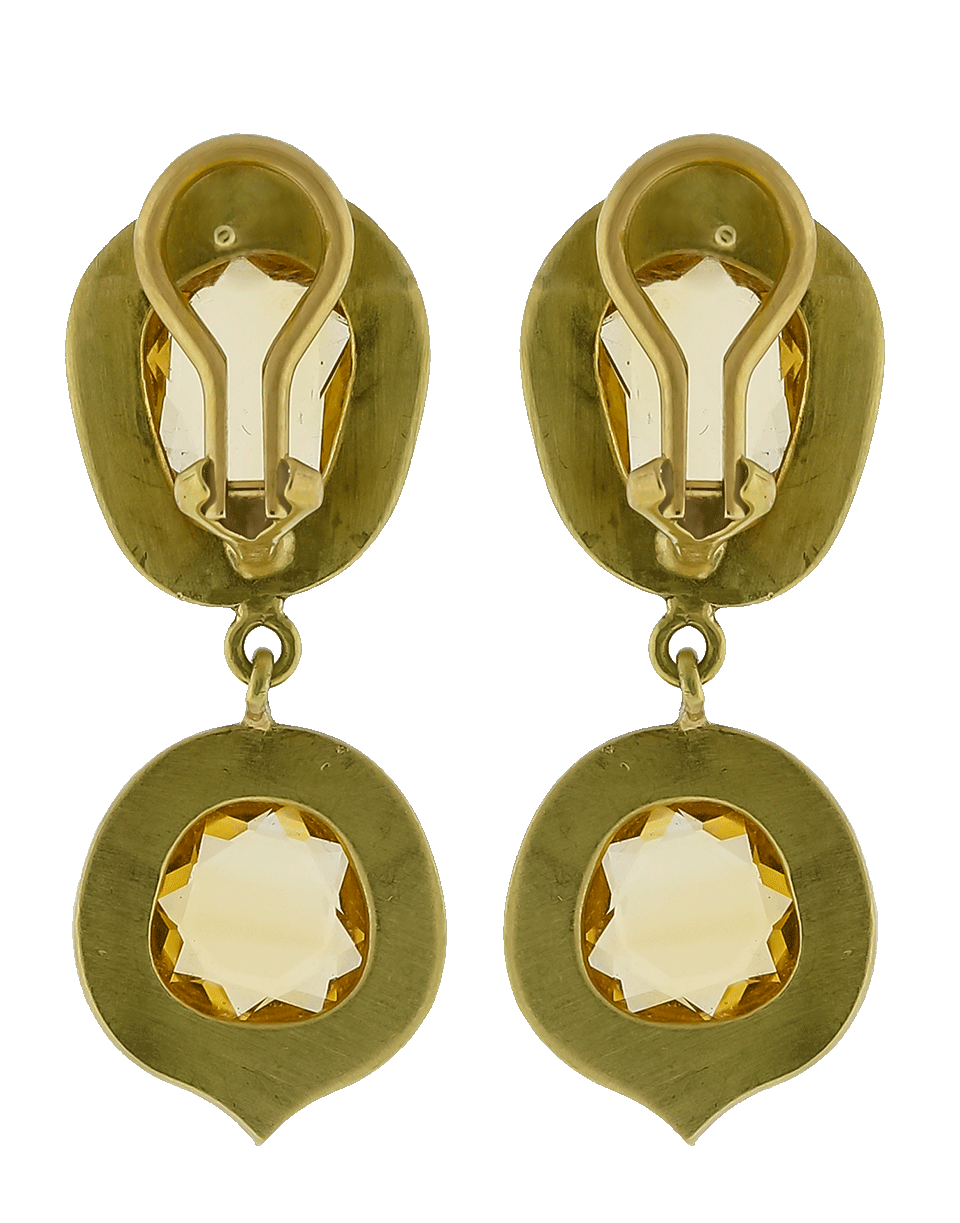 SYLVA & CIE-Citrine Slice Earrings-YELLOW GOLD