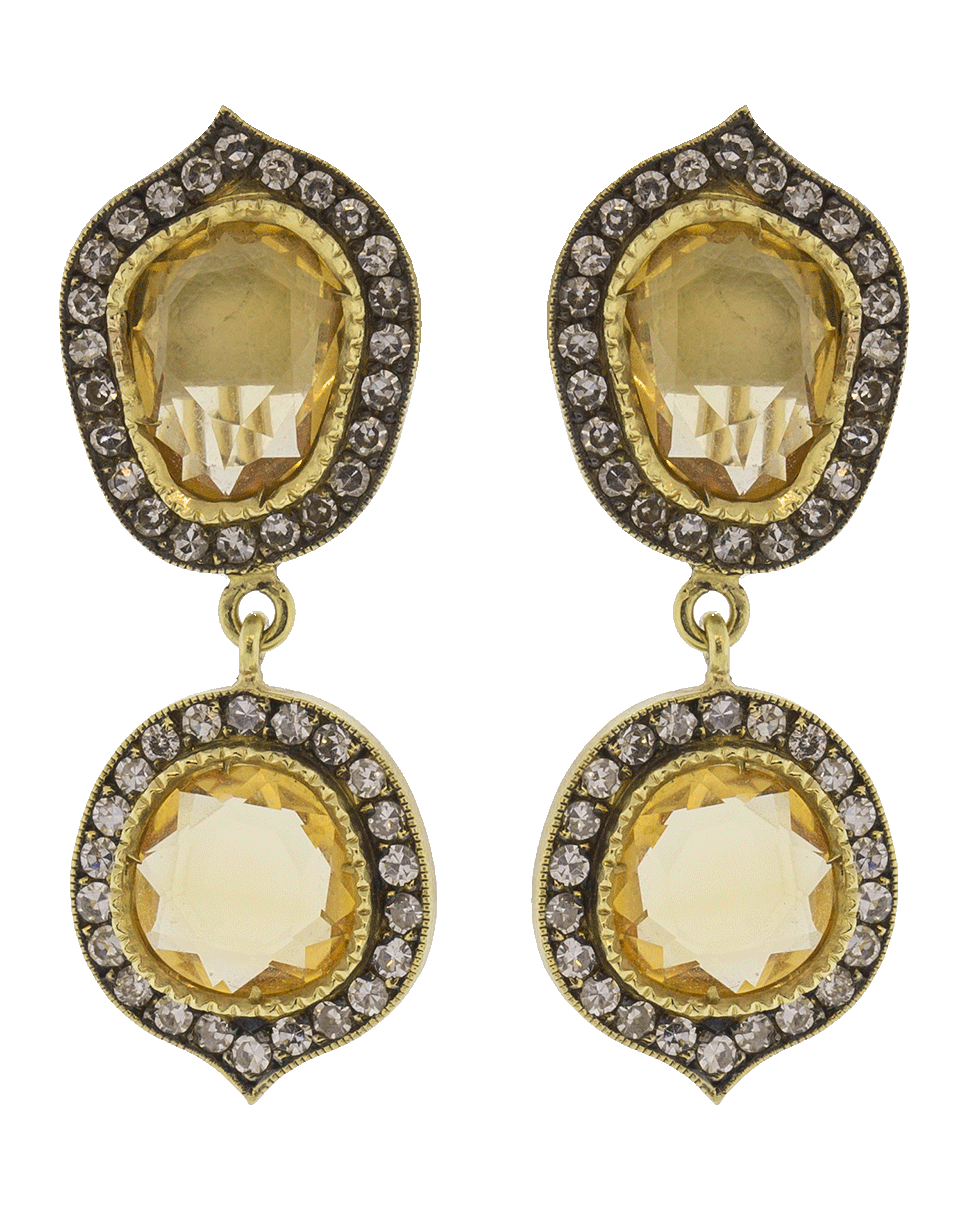 SYLVA & CIE-Citrine Slice Earrings-YELLOW GOLD