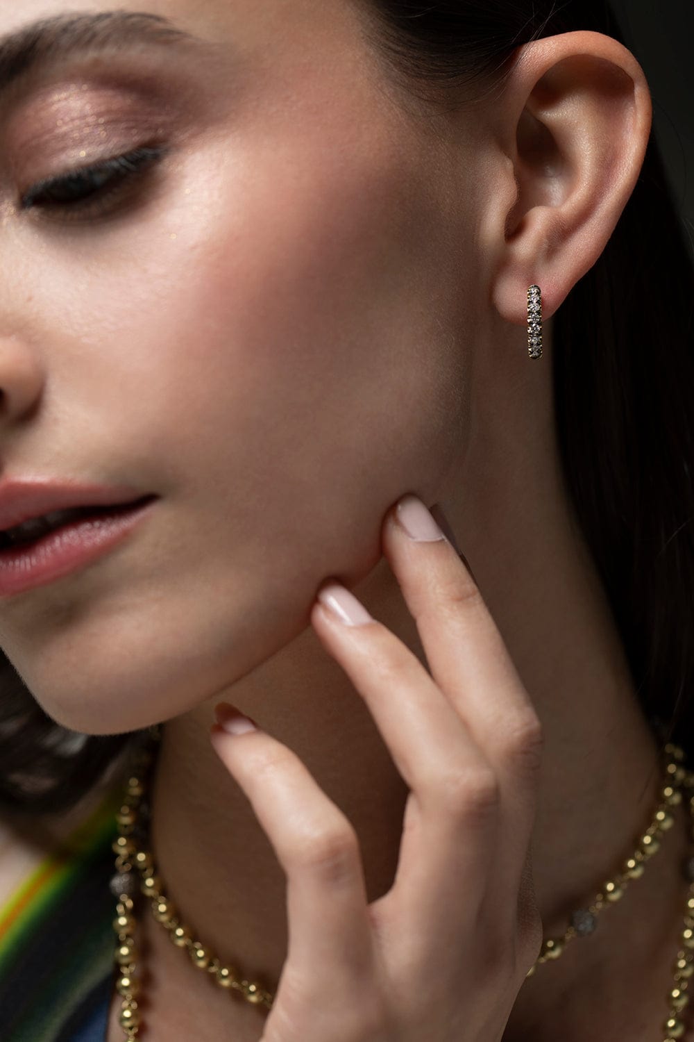 SYLVA & CIE-Diamond Hoops-YELLOW GOLD