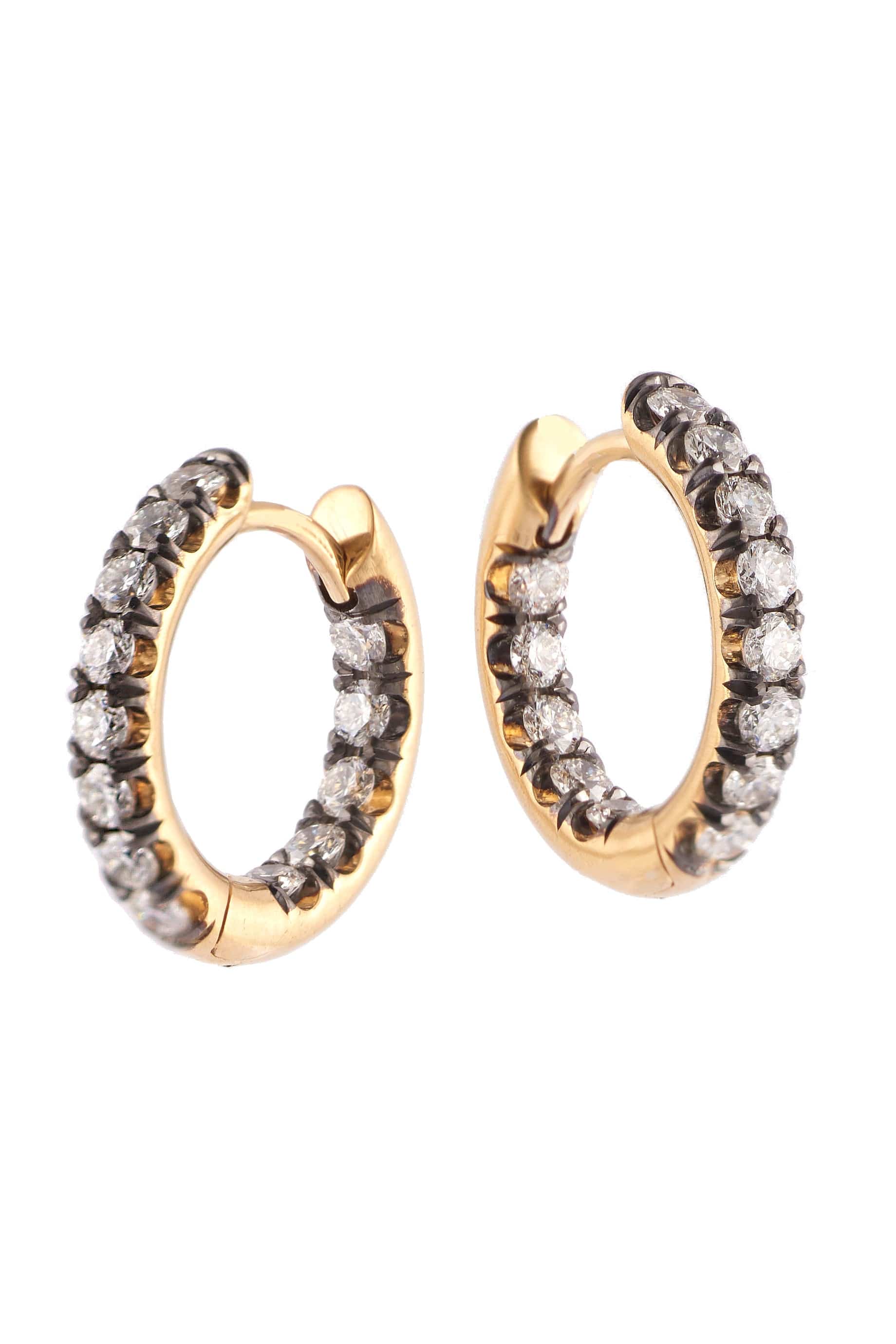 SYLVA & CIE-Diamond Hoops-YELLOW GOLD