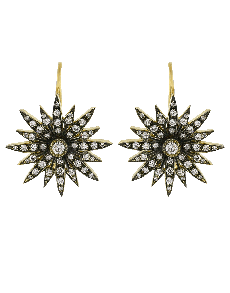 SYLVA & CIE-Diamond Starburst Earrings-YELLOW GOLD