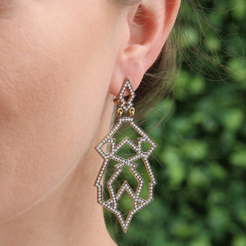 SYLVA & CIE-Granada Diamond Earrings-YELLOW GOLD
