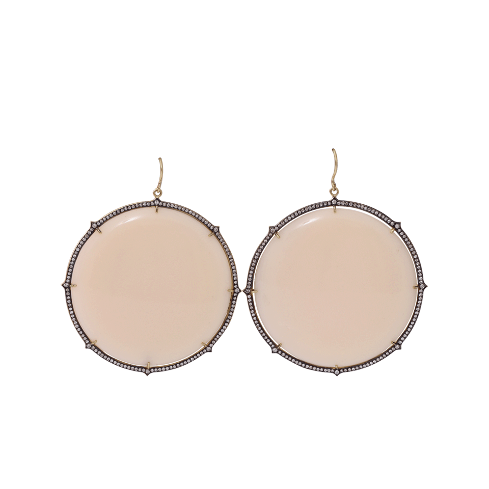 SYLVA & CIE-Large Bakelite Earrings-YELLOW GOLD