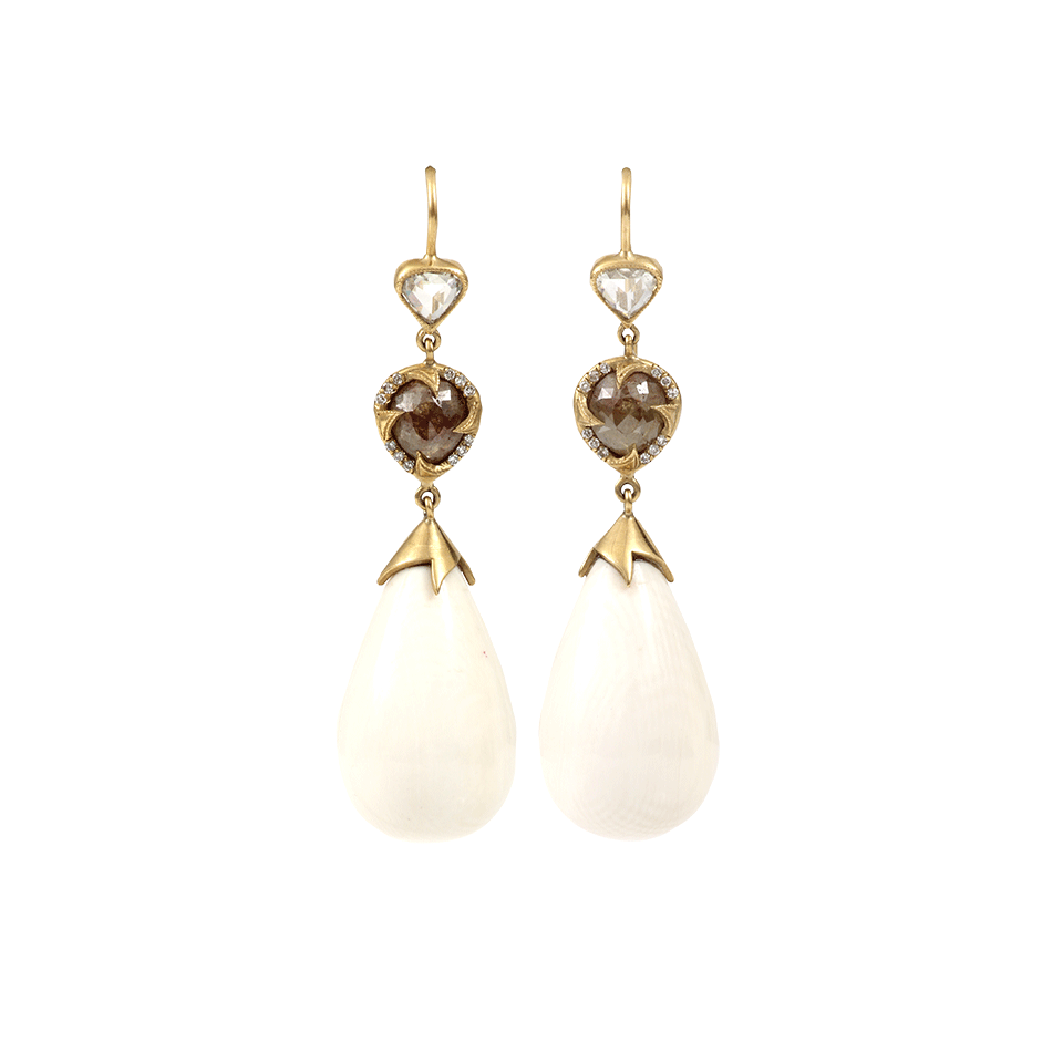 SYLVA & CIE-Large Mammoth Drop Earrings-YELLOW GOLD