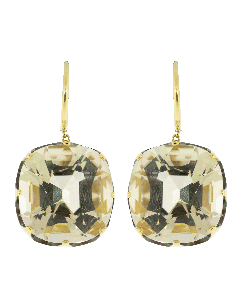 SYLVA & CIE-Light Yellow Quartz Earrings-YELLOW GOLD