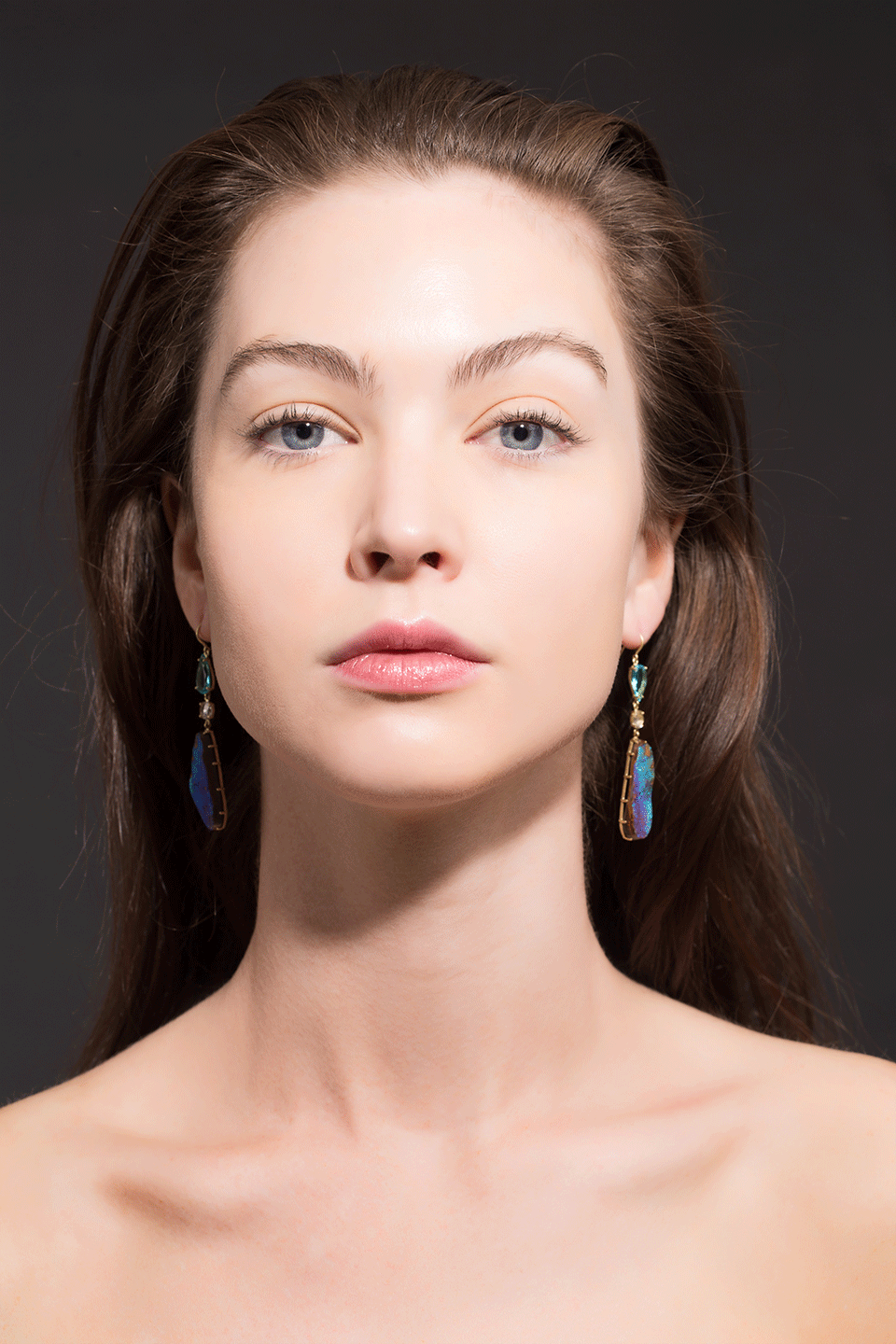 SYLVA & CIE-Opal And Apatite Drop Earrings-YELLOW GOLD