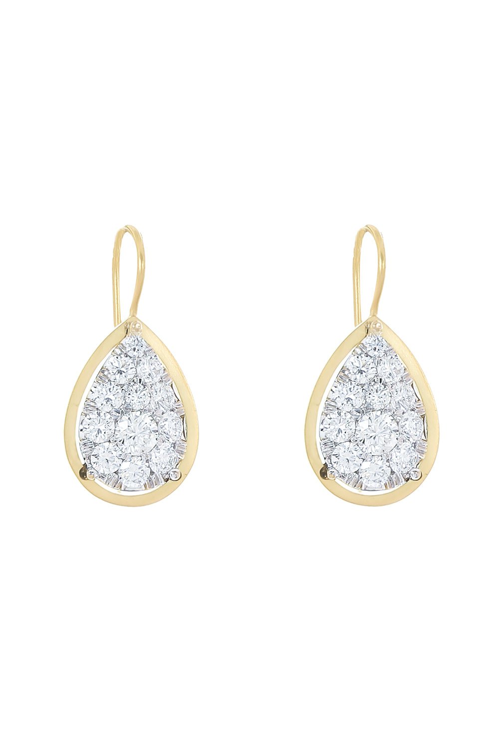 SYLVA & CIE-Pear Shape Diamond Earrings-YELLOW GOLD