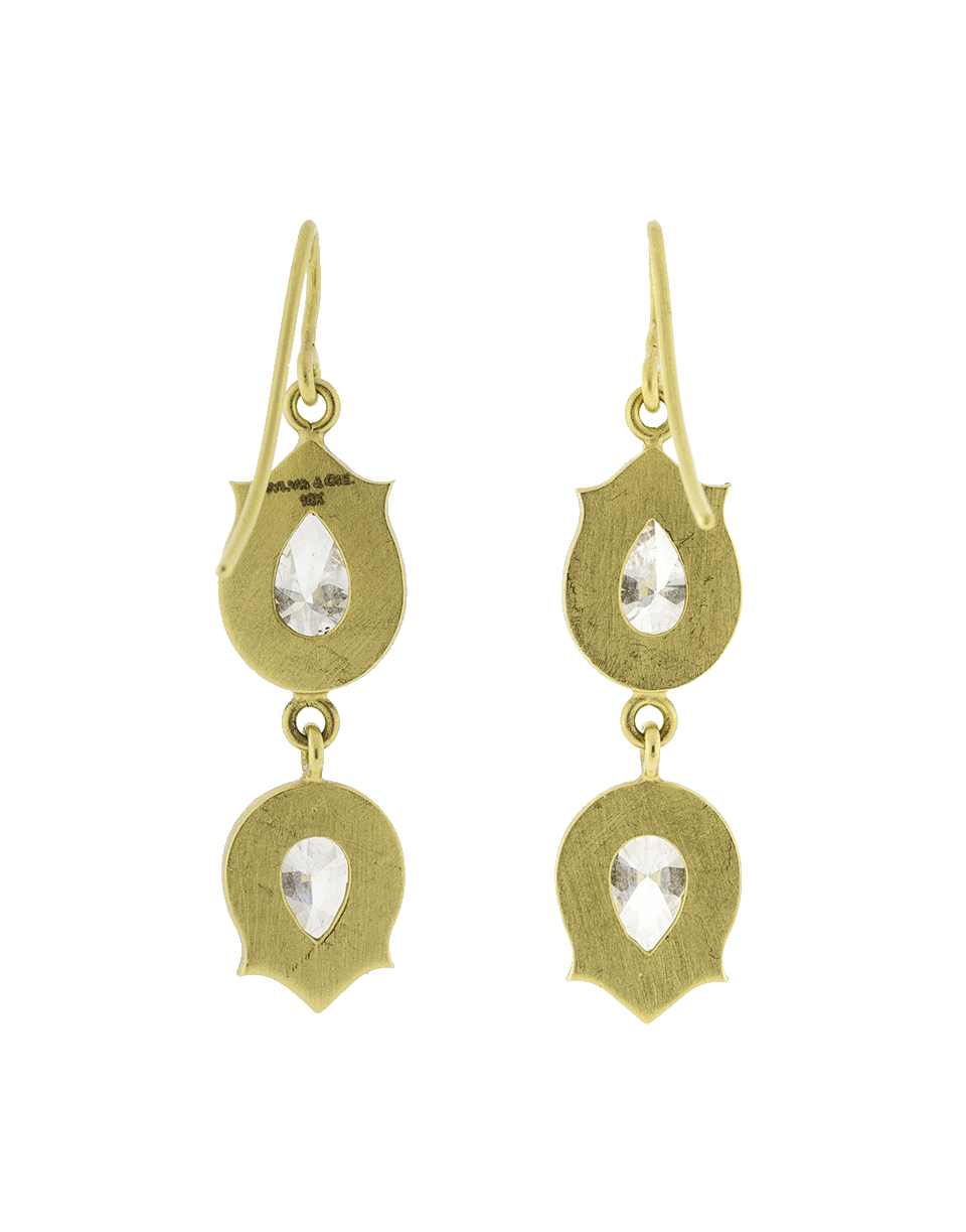 SYLVA & CIE-Pear Shape Drop Earrings-YELLOW GOLD
