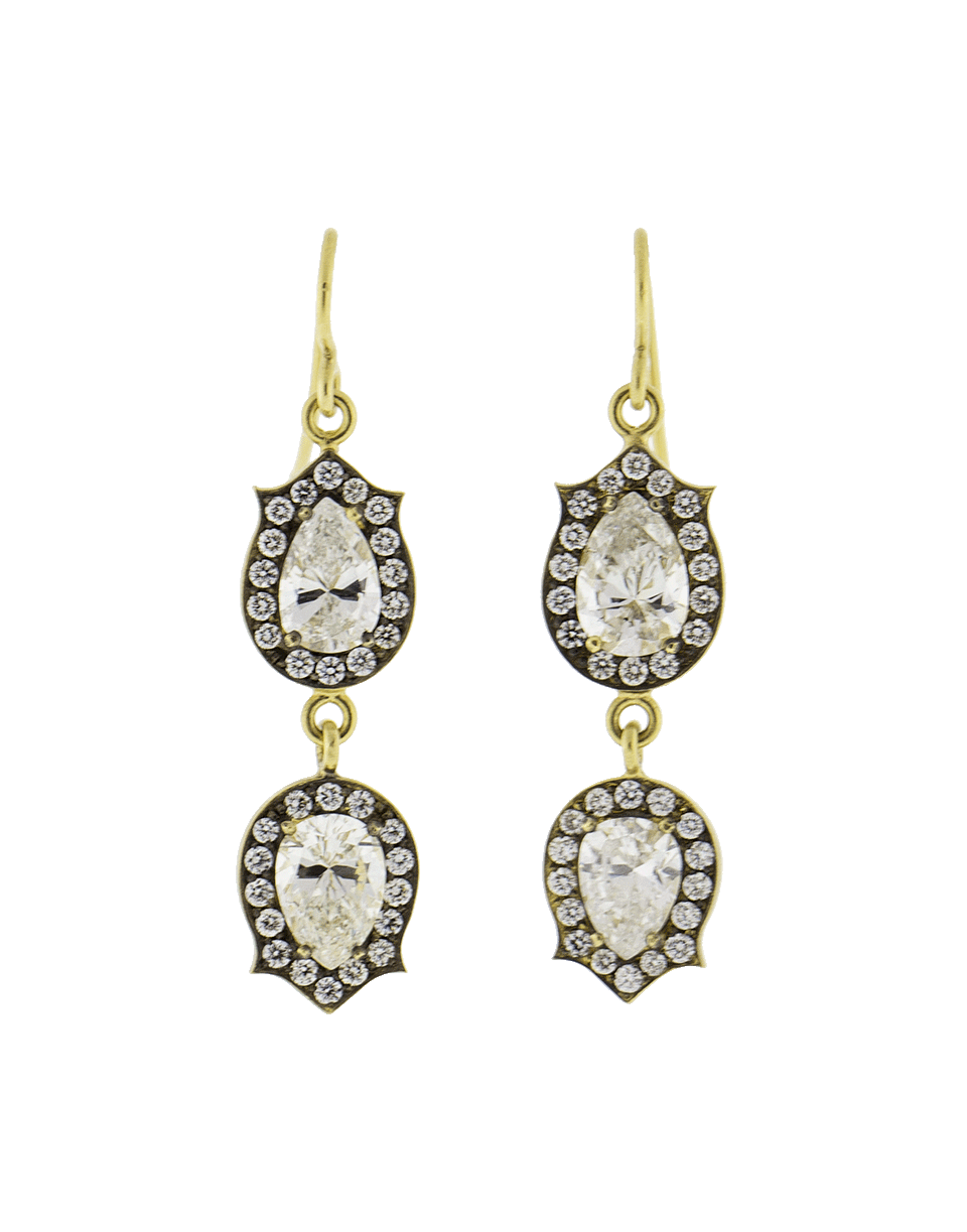SYLVA & CIE-Pear Shape Drop Earrings-YELLOW GOLD
