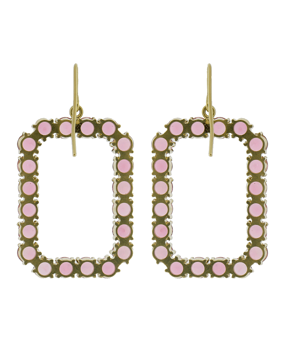 SYLVA & CIE-Phantom Pink Tourmaline Earrings-YELLOW GOLD