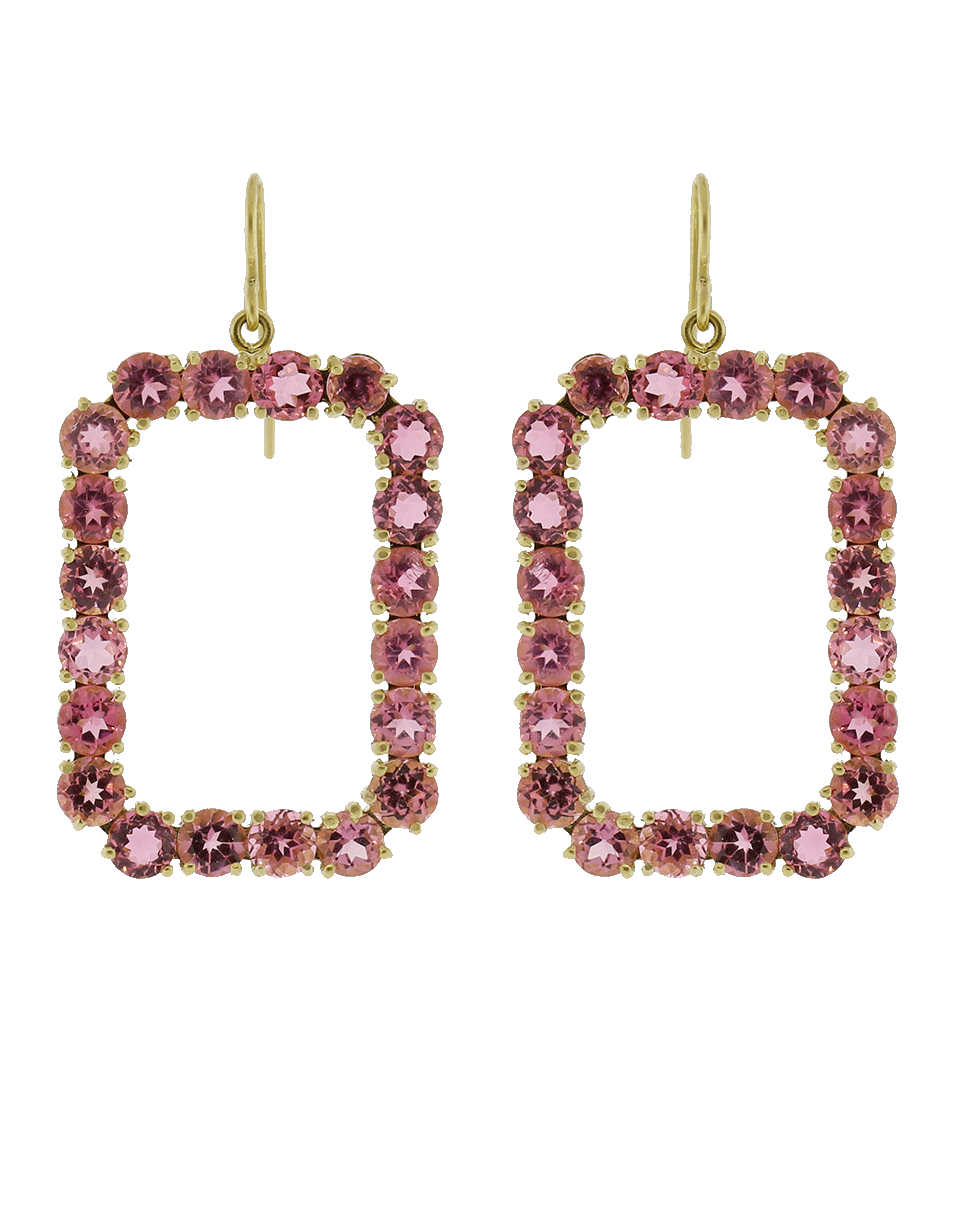 SYLVA & CIE-Phantom Pink Tourmaline Earrings-YELLOW GOLD