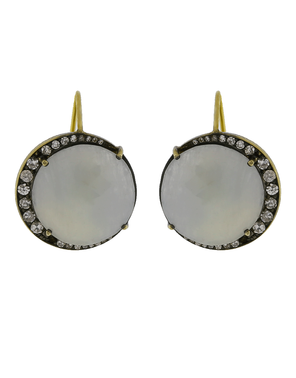 SYLVA & CIE-Sapphire Moon Earrings-YELLOW GOLD