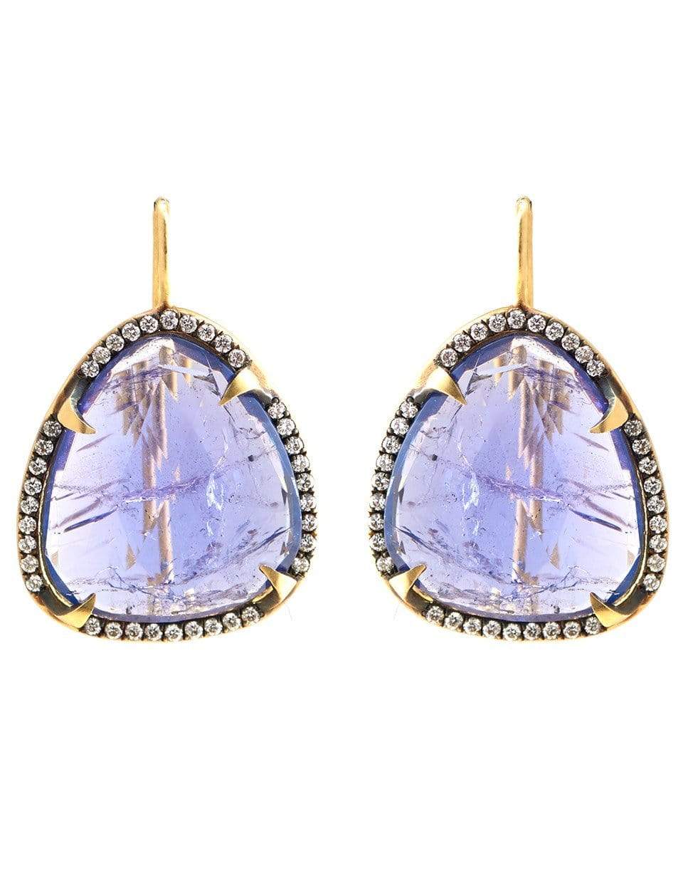 SYLVA & CIE-Tanzanite and Diamond Earrings-YELLOW GOLD