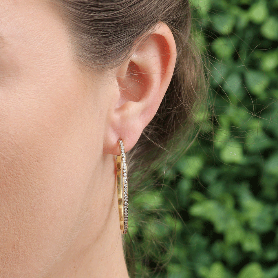 SYLVA & CIE-Thorn Hoop Earrings-YELLOW GOLD
