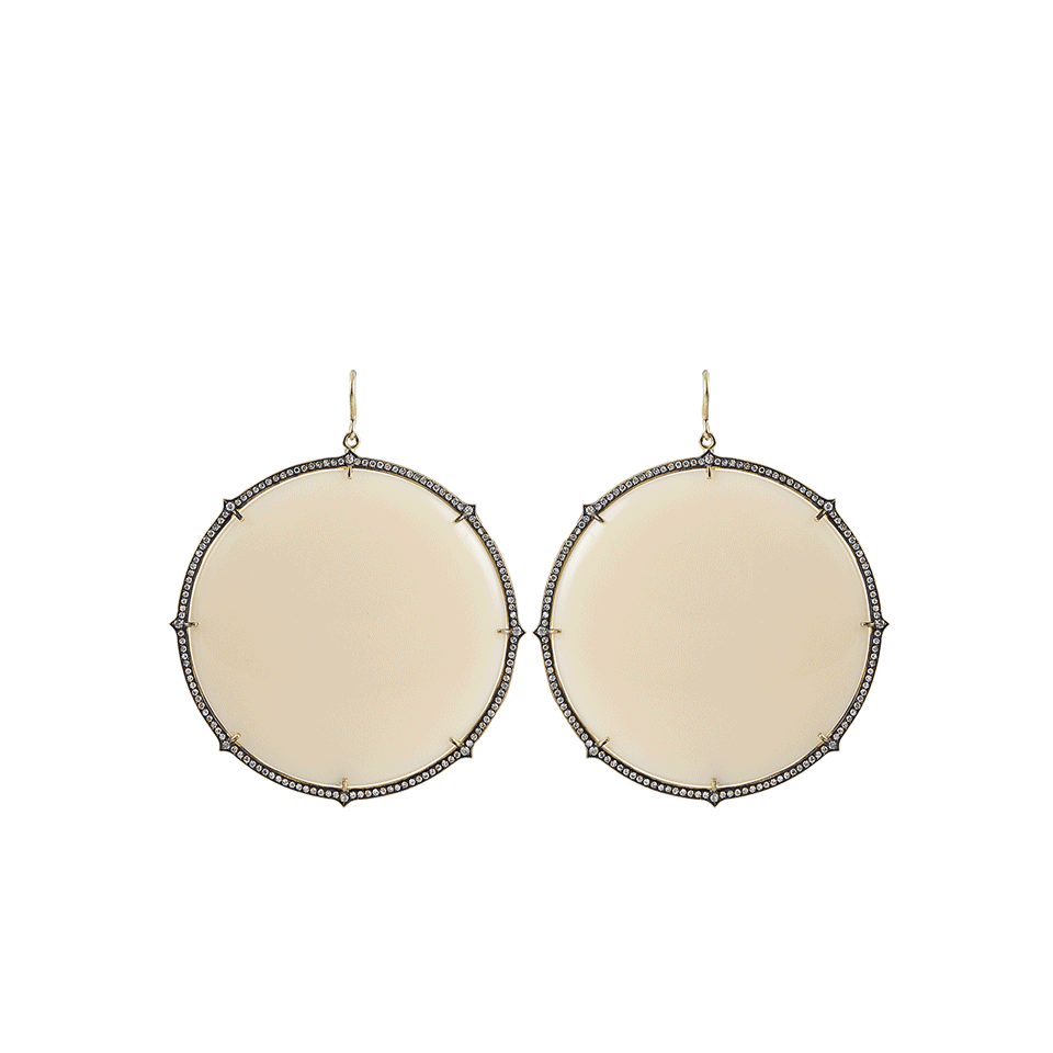 SYLVA & CIE-Diamond Bakelite Earrings-YLW GOLD