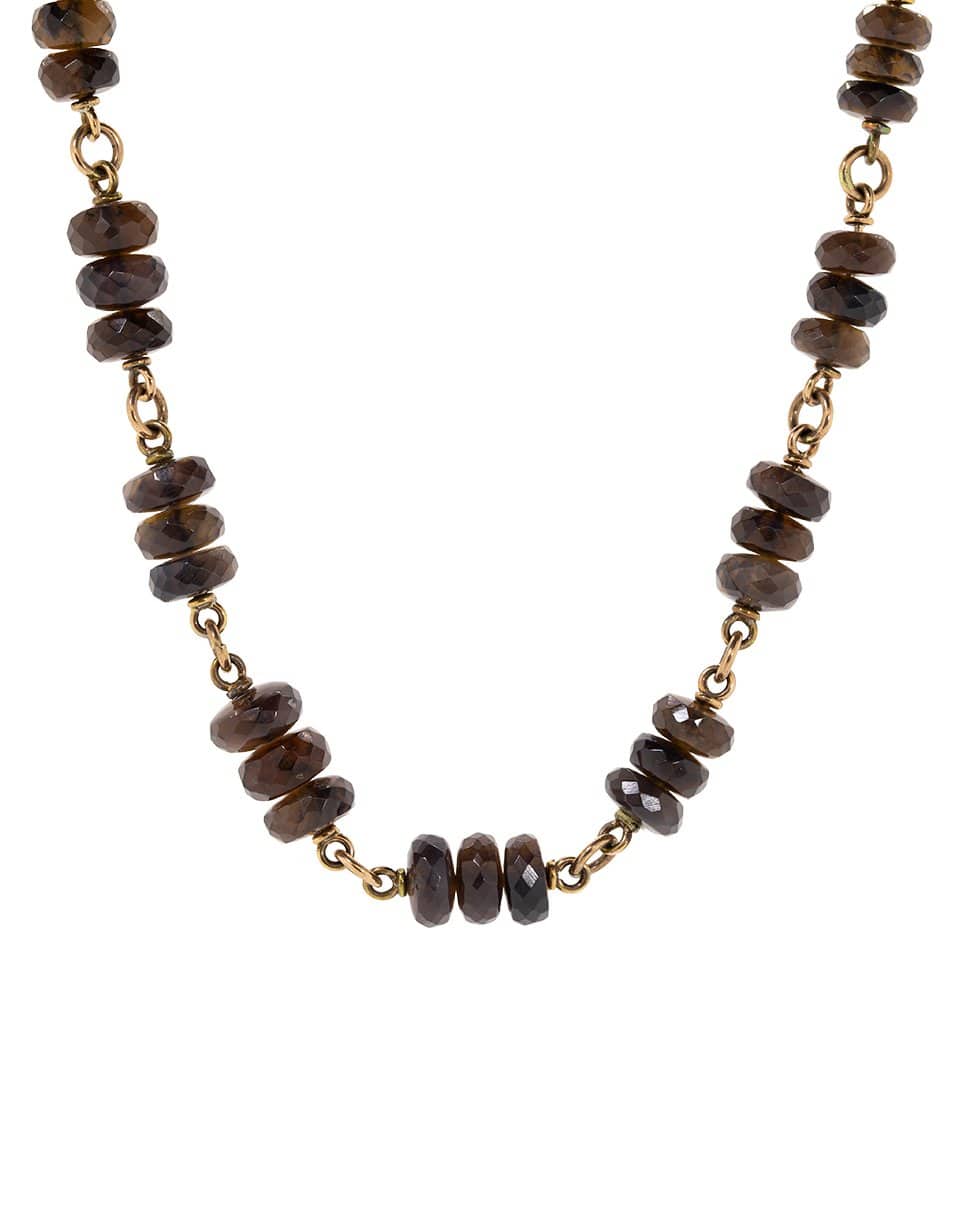 SYLVA & CIE-Australian Opal Bead Necklace-ROSE GOLD