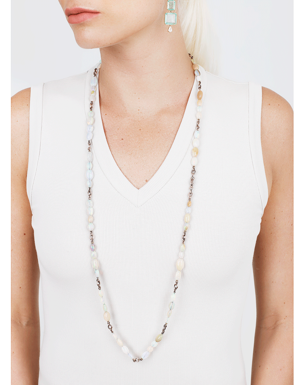 SYLVA & CIE-Ethiopian Opal Bead Necklace-ROSE GOLD