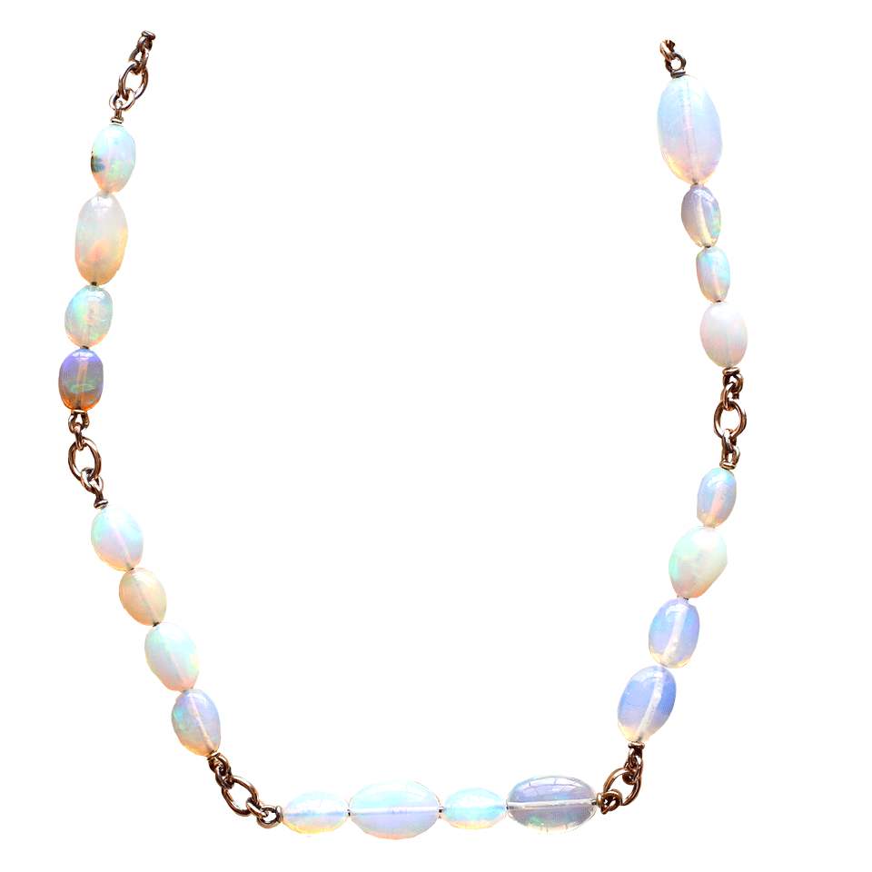 SYLVA & CIE-Ethiopian Opal Bead Necklace-ROSE GOLD