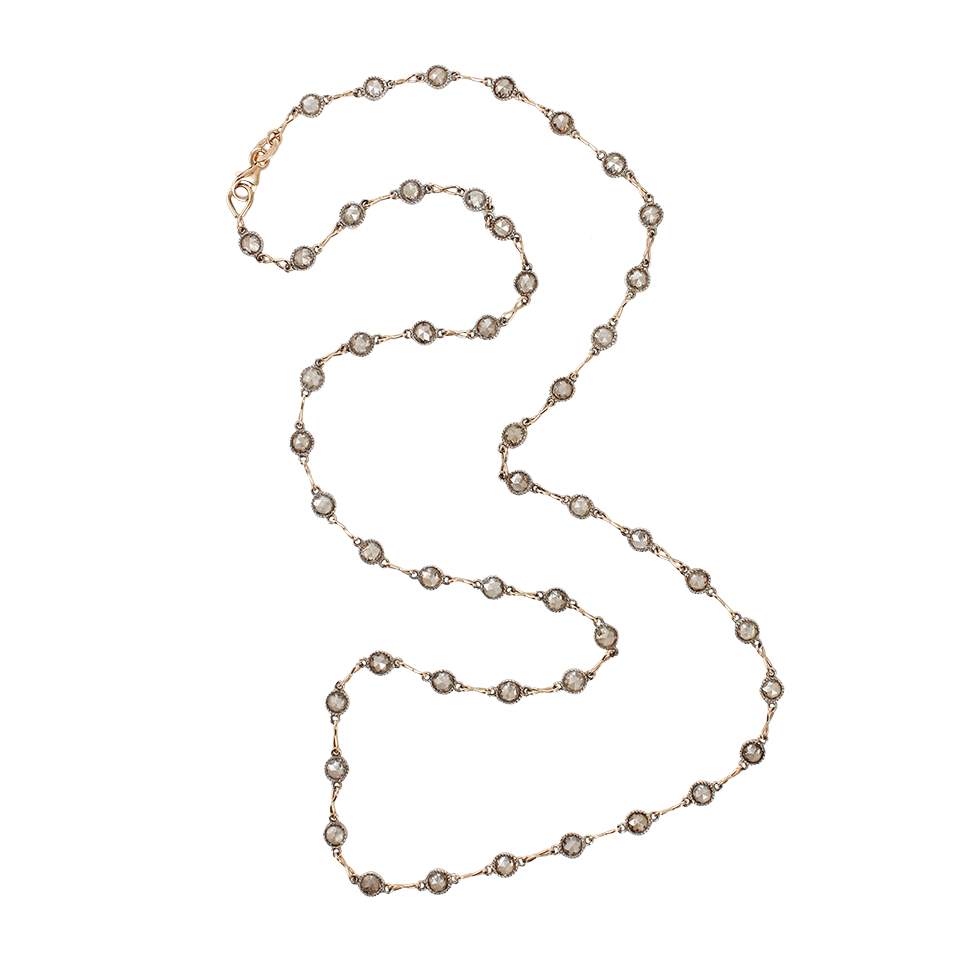 SYLVA & CIE-Figure Eight Champagne Diamond Necklace-ROSE GOLD