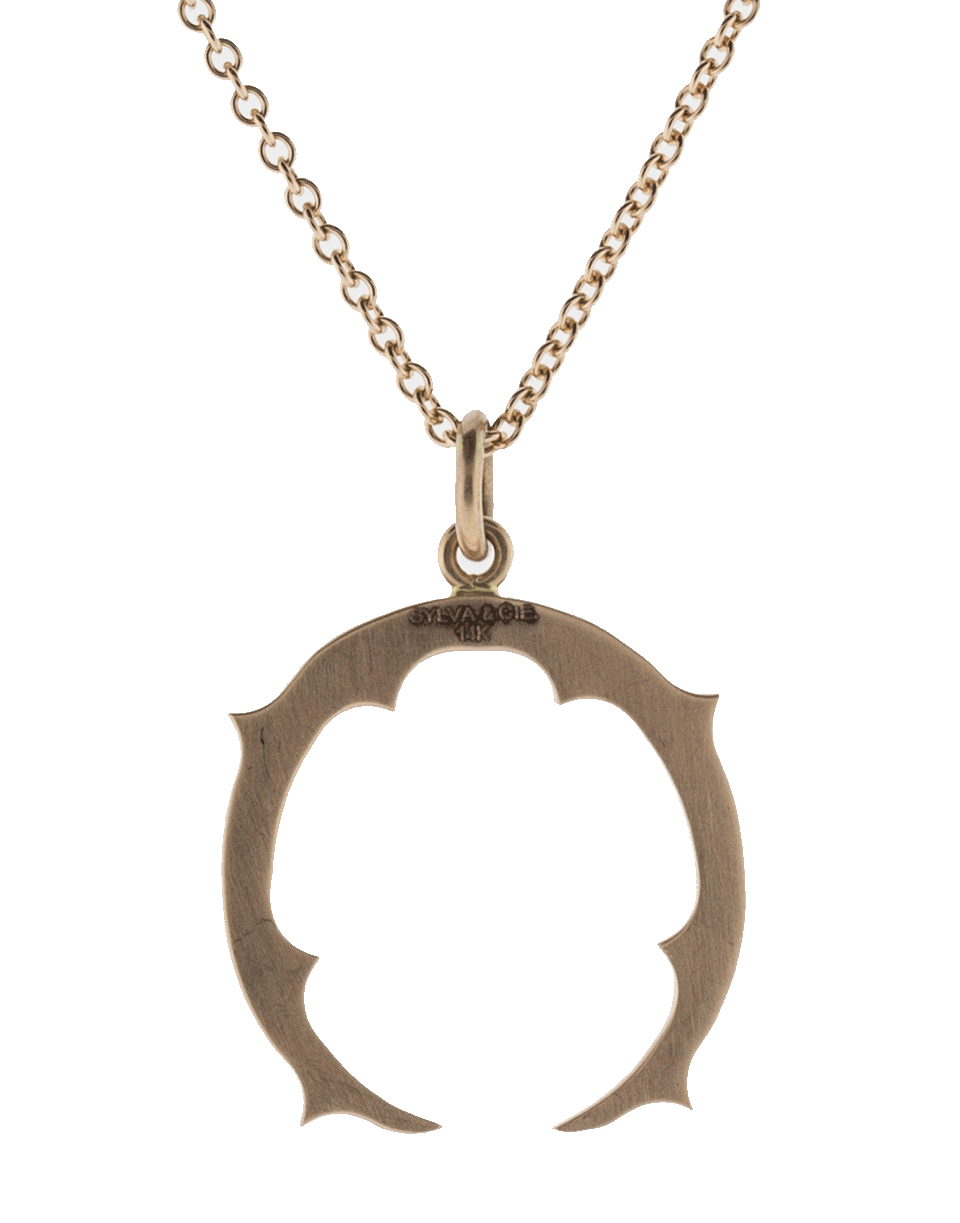 SYLVA & CIE-Small Horseshoe Pendant Necklace-ROSE GOLD