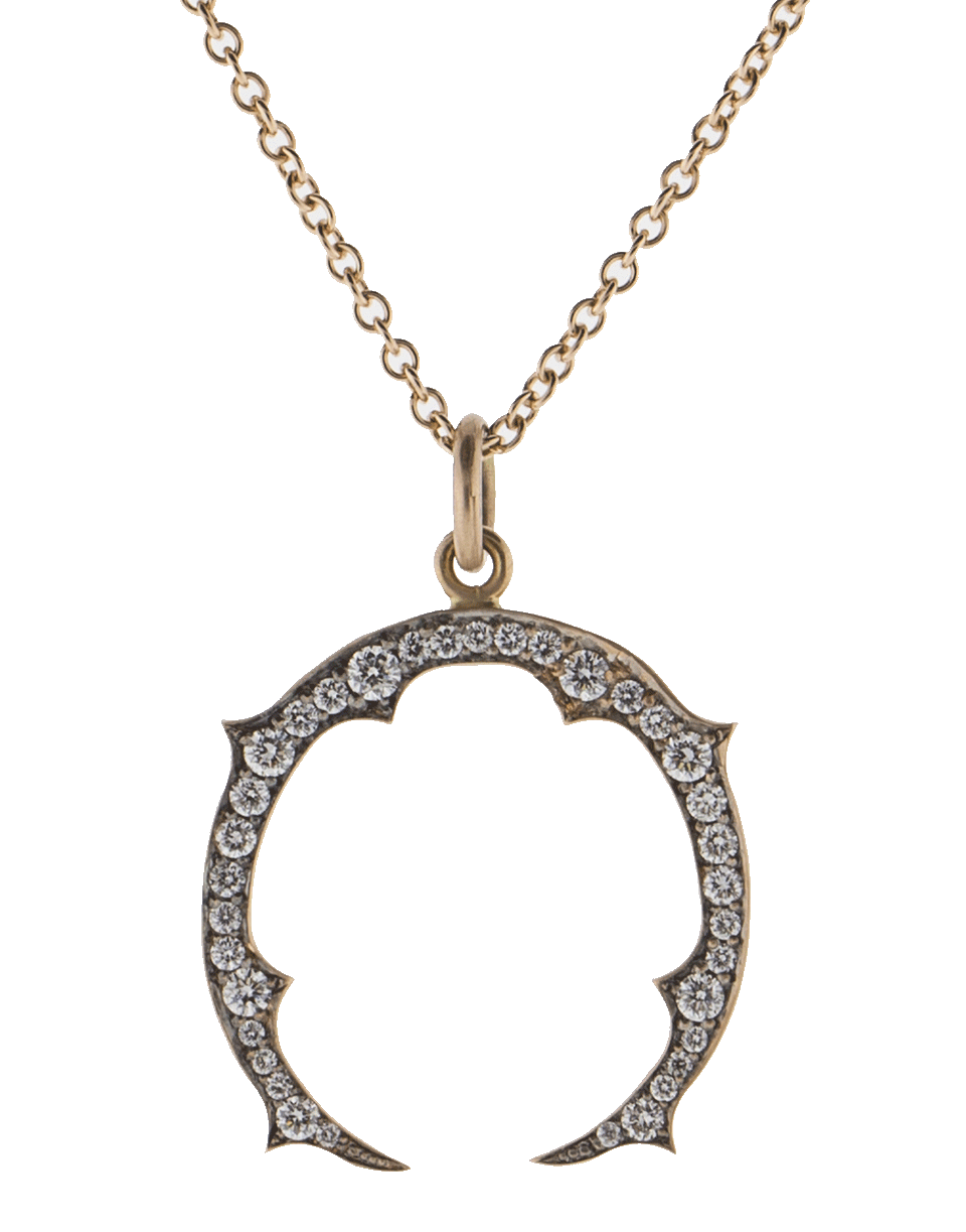 SYLVA & CIE-Small Horseshoe Pendant Necklace-ROSE GOLD