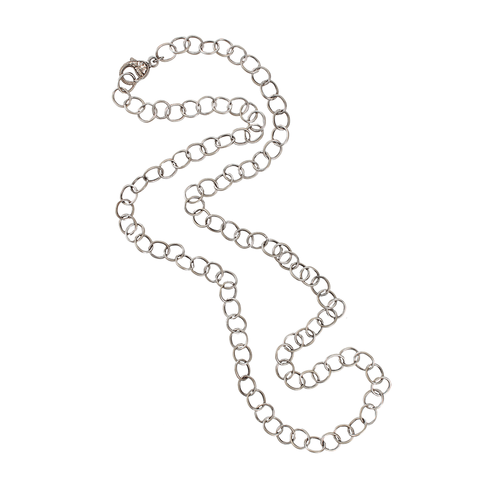 SYLVA & CIE-Oxidized Link Chain-WHITE GOLD