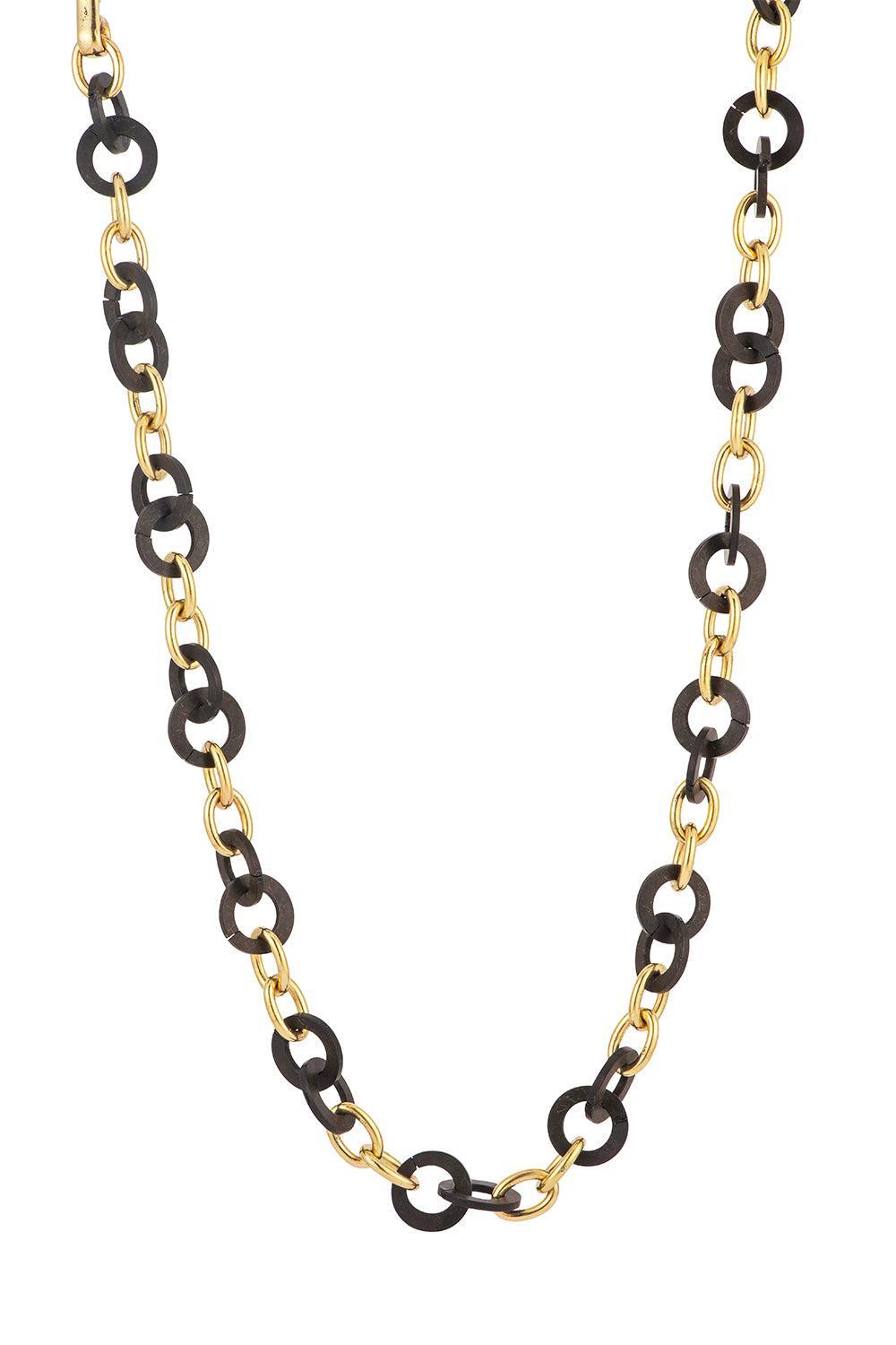 Gutta Percha Necklace-YELLOW GOLD-18-JEWELRYFINE JEWELNECKLACE O-SYLVA & CIE