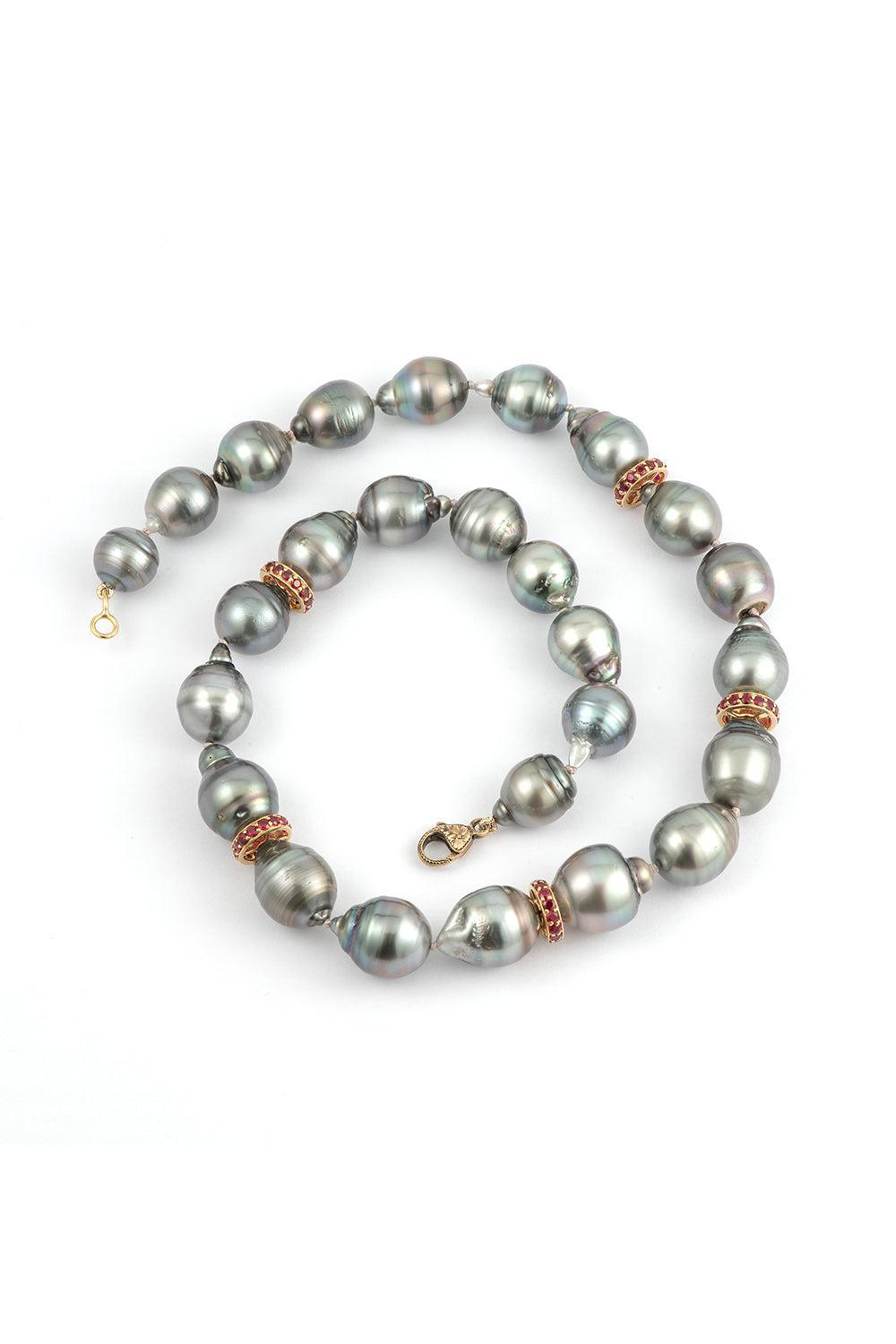 South Sea Pearls Necklace-YELLOW GOLD-18.5-JEWELRYFINE JEWELNECKLACE O-SYLVA & CIE