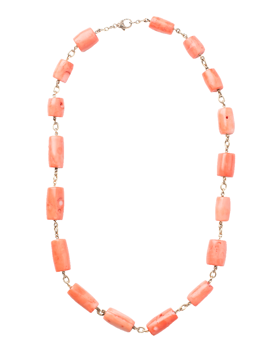 SYLVA & CIE-Antique Bamboo Coral Necklace-YELLOW GOLD