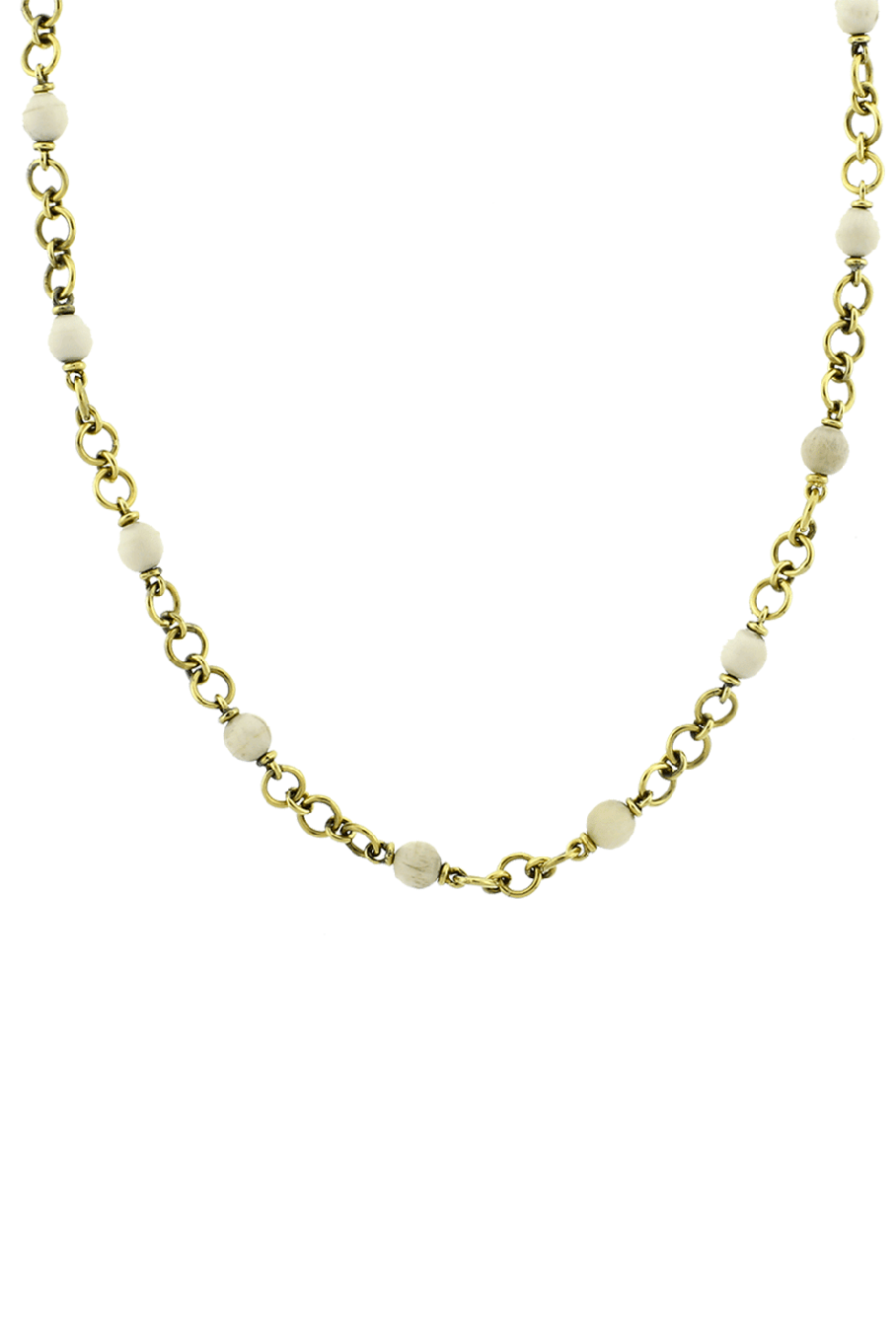 SYLVA & CIE-Baby Mammoth Bead Necklace-YELLOW GOLD