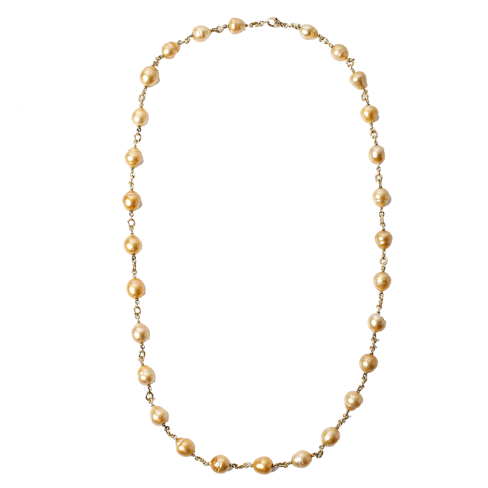 SYLVA & CIE-Baroque Pearl Necklace-YELLOW GOLD