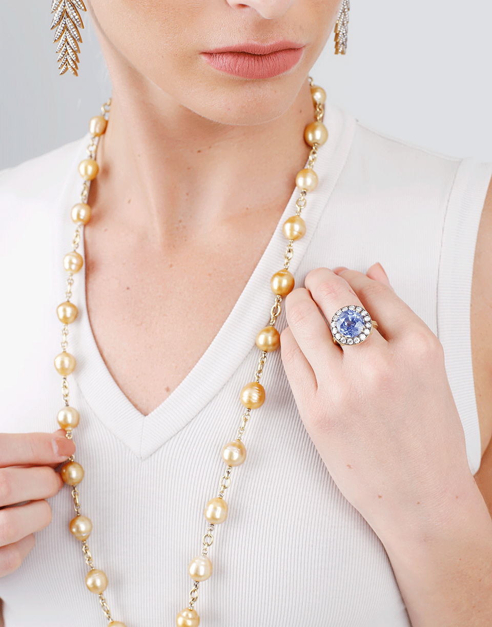 SYLVA & CIE-Baroque Pearl Necklace-YELLOW GOLD
