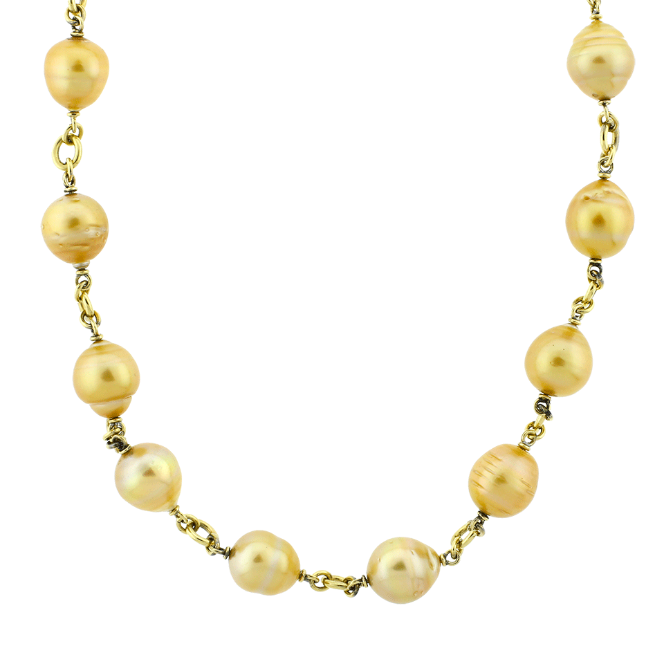 SYLVA & CIE-Baroque Pearl Necklace-YELLOW GOLD