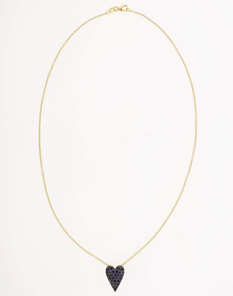 SYLVA & CIE-Blue Sapphire Heart Necklace-YELLOW GOLD