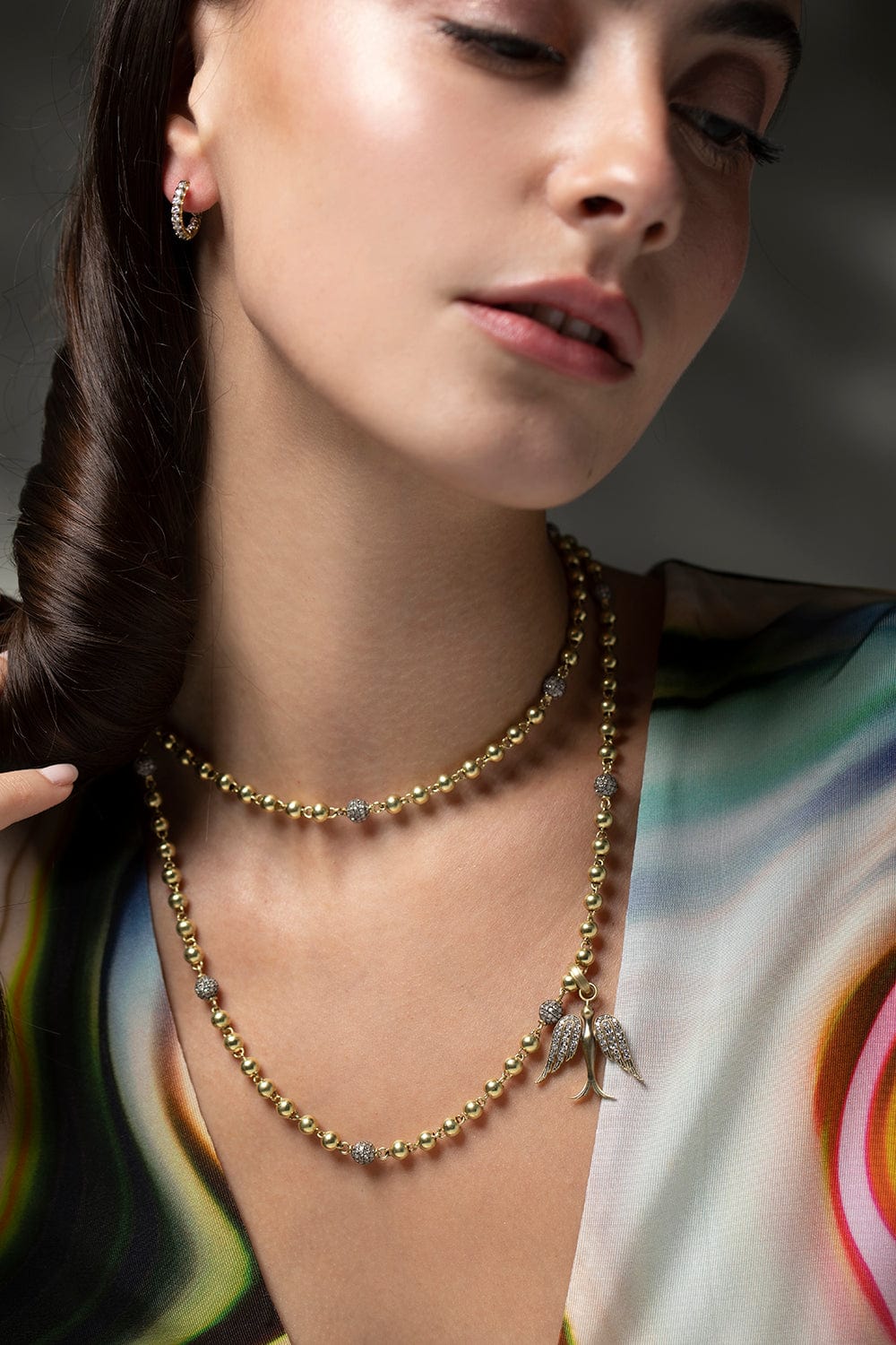 SYLVA & CIE-Boule Chain Necklace-YELLOW GOLD