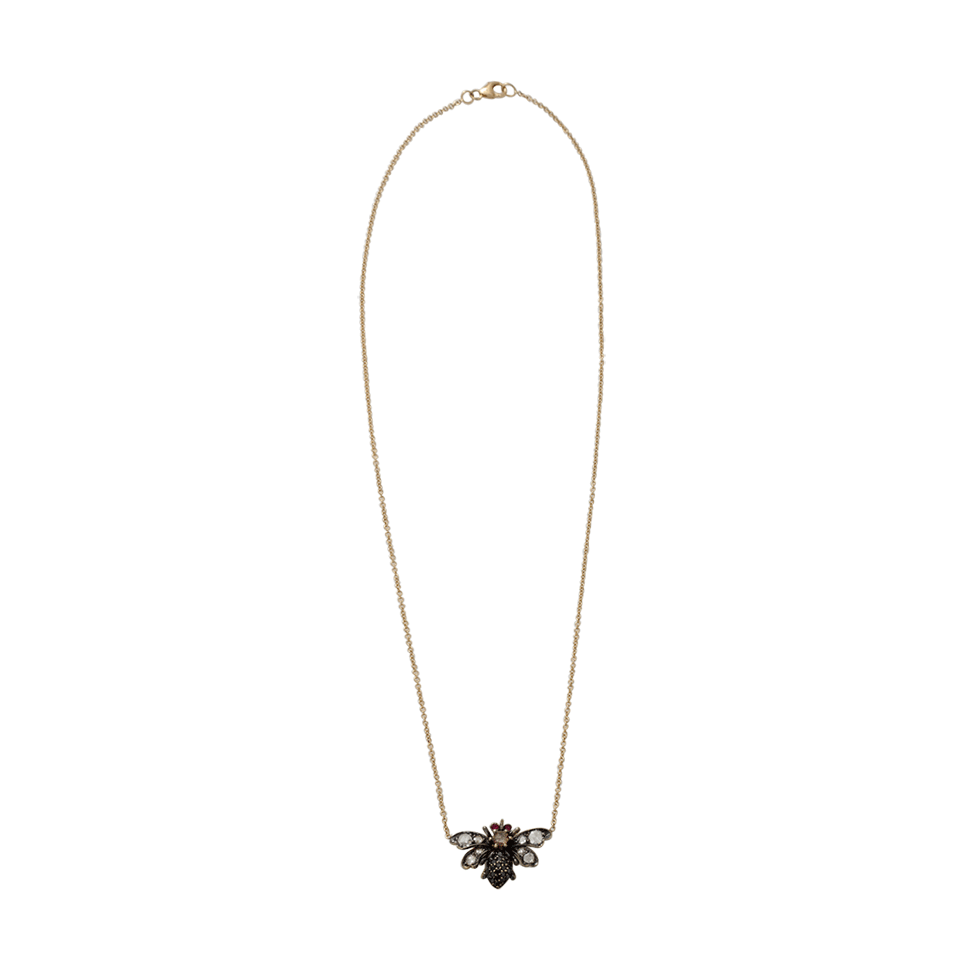 SYLVA & CIE-Diamond Bug Necklace-YELLOW GOLD